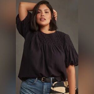 Anthropologie Black Blouse